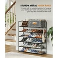 thumbnail image 4 of Riousery Shoe Rack Organizer, 6-Tier Stackable, Black Nonwoven Fabric, 38.4 inch, Holds up to 35 Pairs, 4 of 8