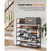 Riousery Shoe Rack Organizer, 6-Tier Stackable, Black Nonwoven Fabric, 38.4 inch, Holds up to 35 Pairs