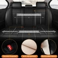 thumbnail image 2 of JIAMAOXIN Universal Waterproof Leather Seat Covers for Cars, Auto Protectors Fit for Most Sedans SUV Pick-up Truck (5 Seats,Black), 2 of 5