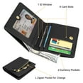thumbnail image 3 of PU Leather Wallet for Women, EEEkit Short Bifold Purse with Zipper Pocket, Card Holder, Black, 3 of 6