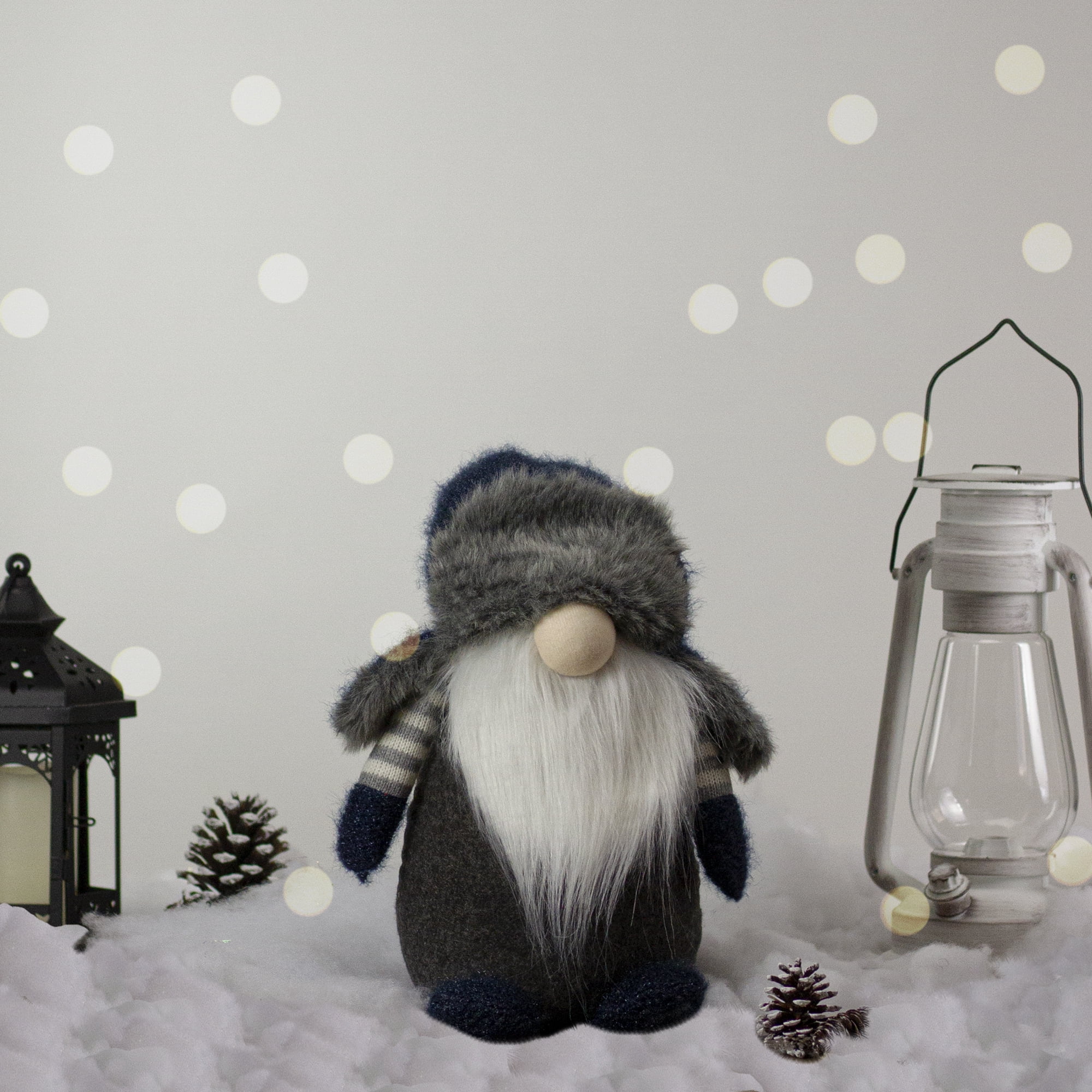 Northlight LED Lighted Standing Gnome Christmas Figure - 12.5" - Blue and Gray