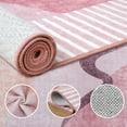 thumbnail image 5 of Junovo Abstract Rug Low-Pile Soft Rugs for Living Room Floor Carpet,4'x6',Pink, 5 of 7