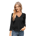 thumbnail image 2 of Cárdigan Corto para Mujer 2025, 3/4, Crochet, Encogimiento de Hombros, Suéter de Punto Ahuecado, Top Negro Talla S, 2 of 9