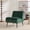 Green, variant on Armless Accent Chair, Upholstered Chair, Velvet Accent Chair with Black Metal Legs, Black for Living Room, Bedroom, Office