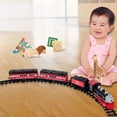 thumbnail image 3 of Classical Simulation RC Steam Locomotive Train Set Model Toy With Real Smoke, Music and Lights Railway Car Set Gift For Kids, 3 of 6