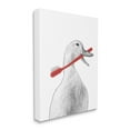 thumbnail image 2 of Stupell Industries Duck & Toothbrush Portrait Animals & Insects Painting Gallery Wrapped Canvas Print Wall Art, 2 of 5