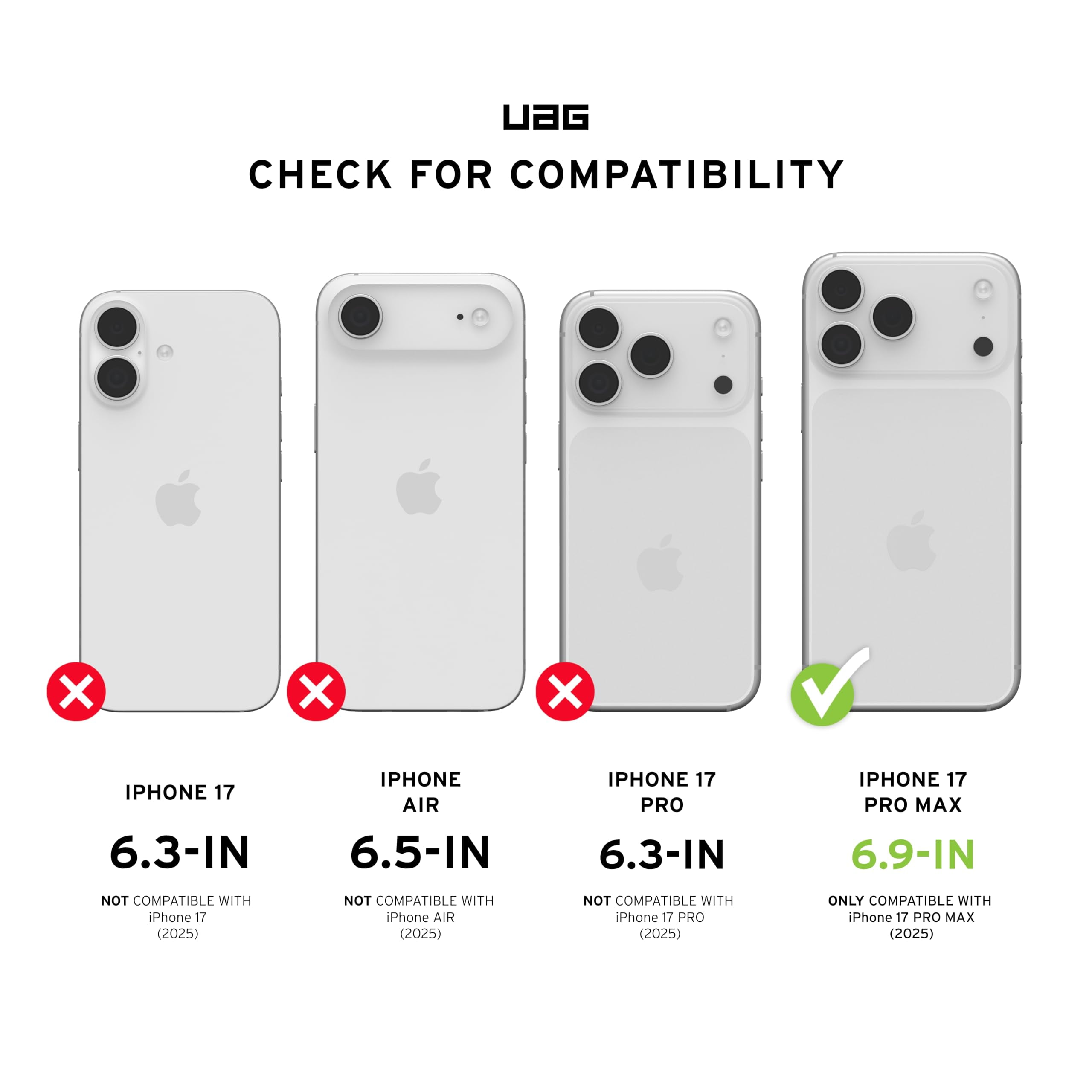 UAG iPhone 17 Pro Max Case Pathfinder - Compatible with MagSafe Military Grade Protective Cover, Black