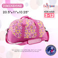 thumbnail image 2 of Emily Rose Kids Large Weekender Duffle Bag | Girls Duffel Bag with Removable Shoulder Carry Strap | 100% 600D Polyester | Perfect for sleepovers and overnight travel (Playful Hearts), 2 of 10