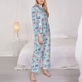 thumbnail image 3 of Pofeuu Brain Training Print Womens Pajamas Set Long Sleeve Sleepwear Button Down Nightwear Soft Pj Lounge Sets Button Down Pajamas Women-, 3 of 7