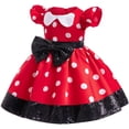 thumbnail image 5 of Girl Minnie Polka Dot Fancy Party Dress Halloween Birthday Christmas Party Outfits, 5 of 6