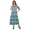 thumbnail image 2 of Moomaya Printed Kurta Summer Wear Ladies Kurti Front Slit Tunic Tops Women, 2 of 5