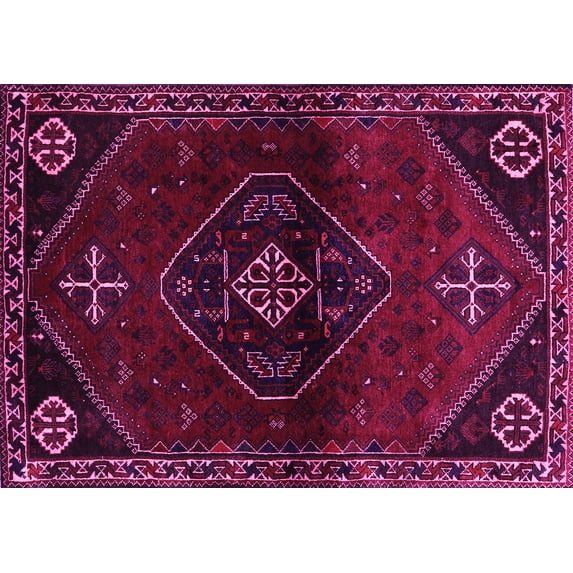 Ahgly Company Indoor Rectangle Persian Pink Traditional Area Rugs, 5' x 7'