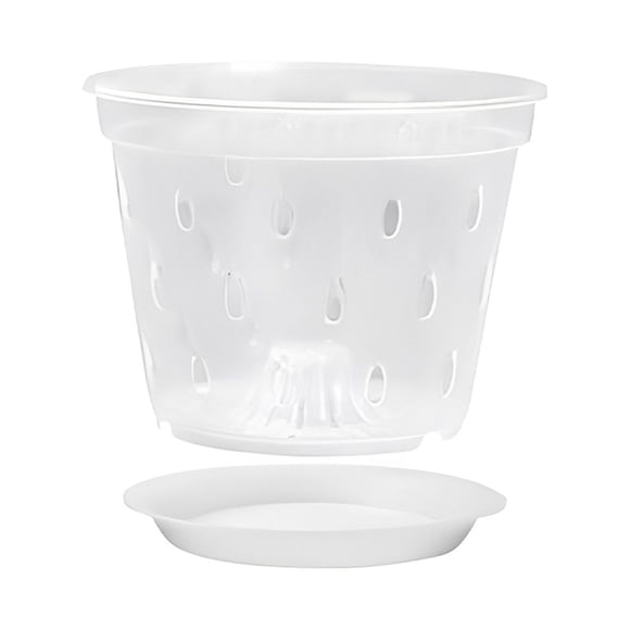 Toystoory Macetas de jardín de borde duraderas con orificios de drenaje Macetas transpirables de drenaje con orificios seguros Jardín y Patio Olla+Plato 5 pulgadas