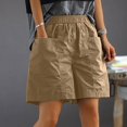 thumbnail image 2 of Edvintorg Cargo Shorts for Women Plus Size Ladies Clothes Solid Hippie Punk Trousers Streetwear Jogger Pocket Loose Short Pants Khaki L, 2 of 7
