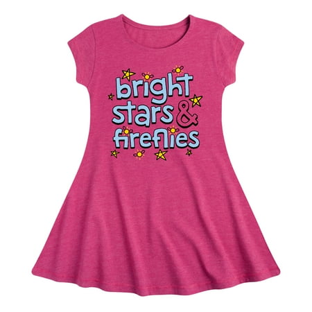 

Instant Message - Bright Stars And Fireflies - Toddler & Youth Girls Fit & Flare Dress