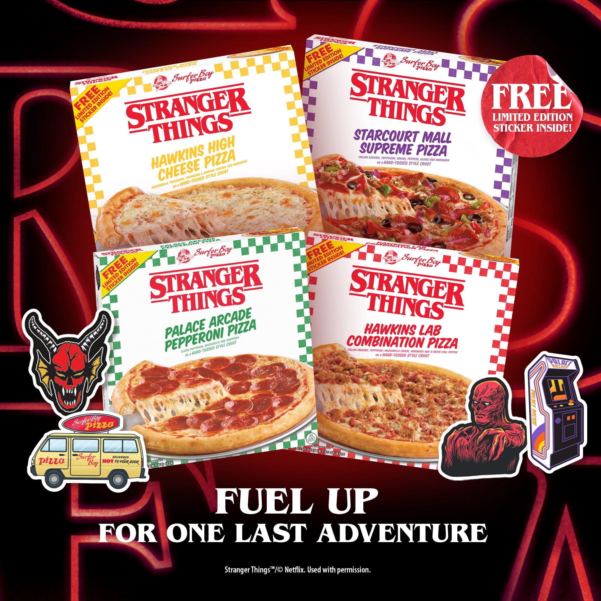 Netflix Stranger Things Hand-Tossed Crust Hawkins High Cheese Pizza, Rich Tomato Sauce, 21.3 oz (Frozen)