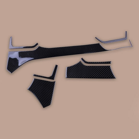 Carbon Fiber Black Dashboard Panel Trim Cover Decor Kit Fit for Tesla Model S