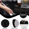 thumbnail image 3 of BQHAGFTE Round Vinyl Fitted Tablecloth Waterproof Elastic Protector 29-36 Inch x 29-36 Inch Black PVC Tablecloth, 3 of 7
