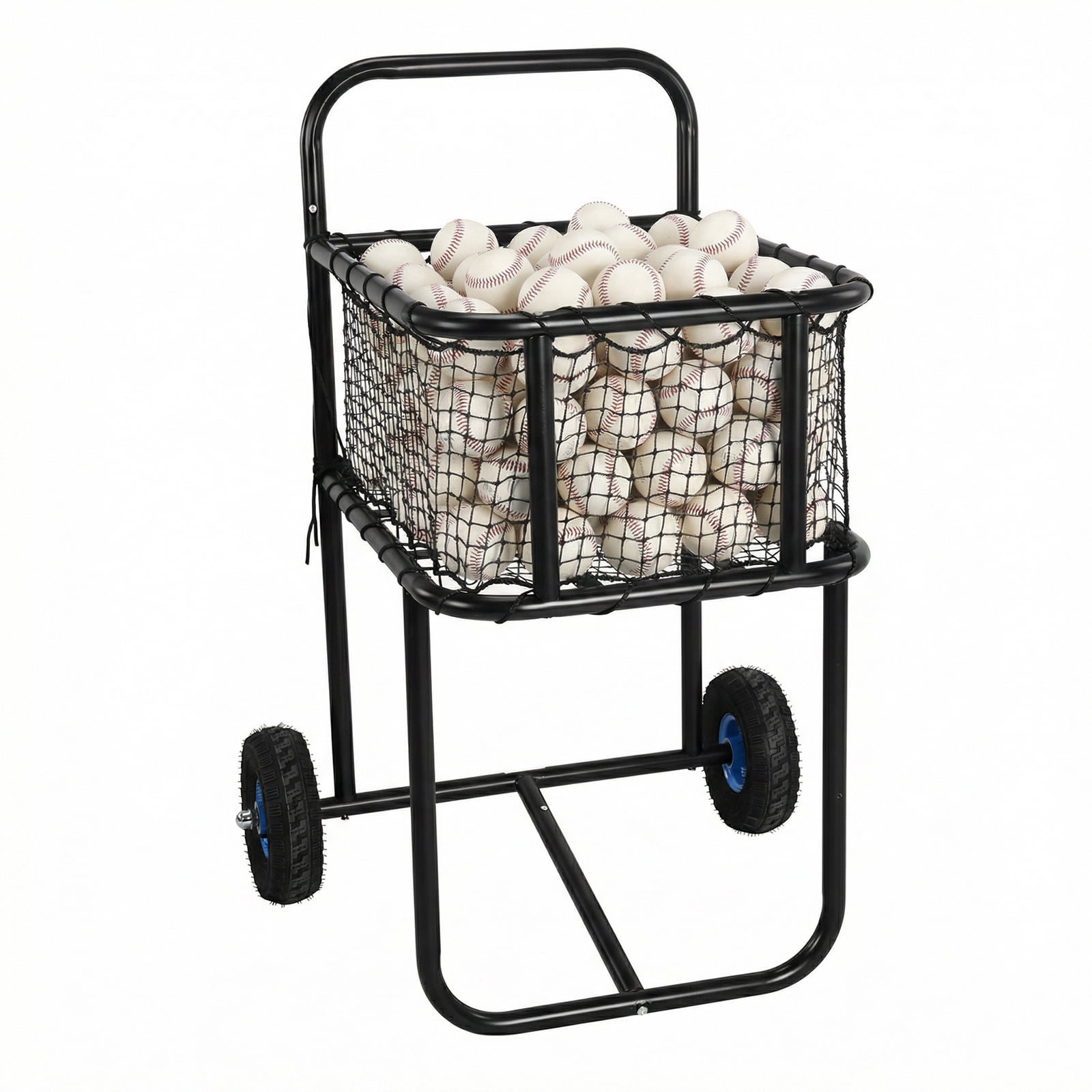 Btidfty Portable Tennis Ball Hopper with Wheels Holds Hundreds of Balls Tennis Ball Carry Cart Suitable for Softball Pickleball & Baseball