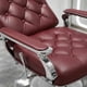 thumbnail image 4 of Silla Sillón De Barbería  Rojo Vintage Reclinable SELDA EXPORTS, 4 of 6