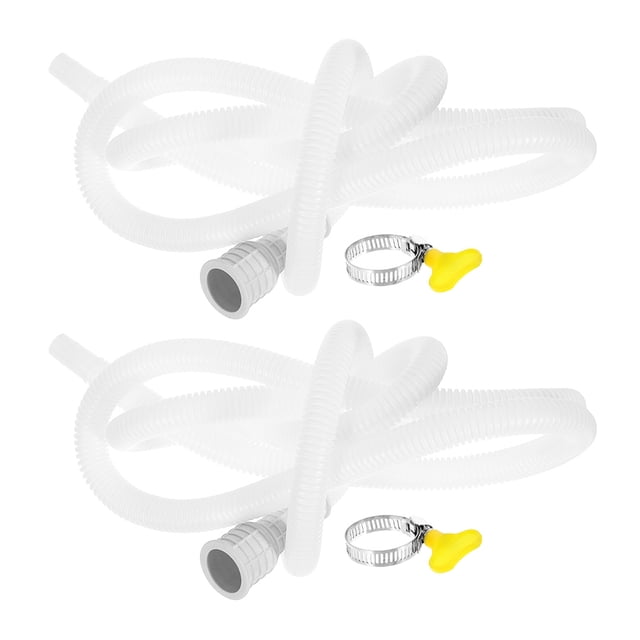 BRIGHTFUFU 2Pcs Drainage Pipe White PVC Flexible Tube For Homeowners And Outdoor Use