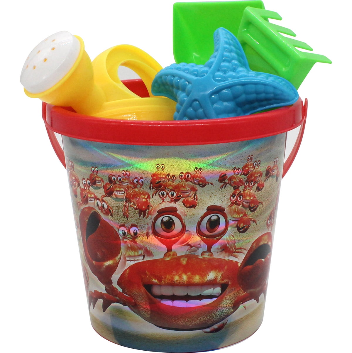 Island Kids Metallic Beach Bucket Set, Plastic