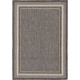 thumbnail image 1 of Unique Loom Outdoor Border Collection Casual Solid Border Transitional Indoor and Outdoor Flatweave Black Area Rug (8' 0 x 11' 4), 1 of 10