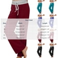 thumbnail image 2 of cocolona Womens High Waist Patchwork Yoga Pants Elastic Waist Drawstring Wide Leg Lounge Pants with Pockets, 2 of 4