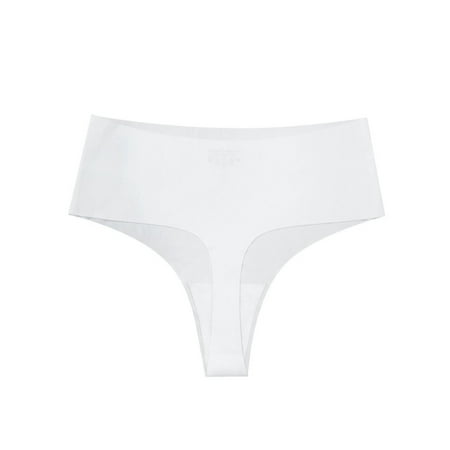 Bigersell No Show Panties for Women Clearance High Waisted Cotton Underwear Women Tangas Panty Style P-961 Spandex Shaping Panties High Waisted Thongs Ladies Briefs High Waist Women s Panties White L