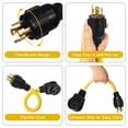 thumbnail image 4 of Generador, adaptador y soldador, cable de alimentación EXCELFU de 30 A a 220 V, 4 of 7