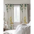 thumbnail image 3 of Eucalyptus Leaves Blackout Curtains, Light Blocking Print Window Curtains, Farmhouse Retro Botanical Flowers Herbs Thermal Insulated Window Drapes for Living Room 2 Panels, 104"W x 84"L, 3 of 9