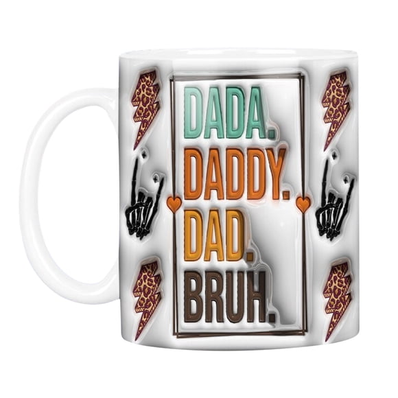 World’s Best Dad 3D Sublimation Ceramic Mug, 11oz Warp Design for Coffee, Tea, Ideal Father’s Day, Birthday Gift, Dishwasher & Microwave Safe