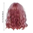 thumbnail image 3 of Easter Short Bob Wig with Bangs, Pink - Bob with Fiber High Temperature Silk Shoulder Length Short Curly Hair Sweet Sexy European Wig Pink Pvc Wig St. Patrick'S Day, Wedding, Season, Anniversary, 3 of 9