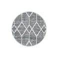 thumbnail image 3 of Unique Loom Matrix Trellis Collection Area Rug - Deco (3' 3" Round Gray/Ivory), 3 of 7