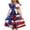 Multicolor A23, variant on Edvintorg Girls Flutter Sleeve Dress 4Th Of July Crewneck Party Dresses Ruffle Hem Lightweight Beach Dress Size 5-14