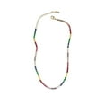 thumbnail image 2 of Rainbow tennis necklace, colorful tennis necklace, rainbow necklace, tennis chain, gold plated tennis necklace, rainbow choker, 2 of 4