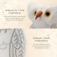 thumbnail image 2 of Phantoscope Happy Halloween Faux Rabbit Fur owl Shaped Throw Pillow, White, 11 x 17.5 inch, 2 of 5