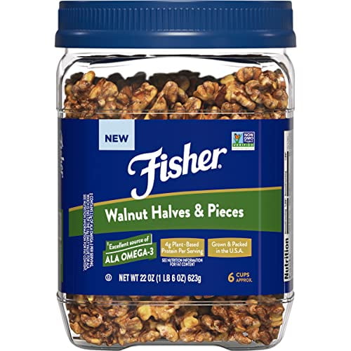 Fisher Walnut Halves & Pieces Pantry Pack PET 22 oz