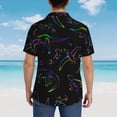 thumbnail image 6 of Kll Men'S Hawaiian Shirt Short Sleeve Button Down Beach Shirts-Dinosaur, 6 of 8