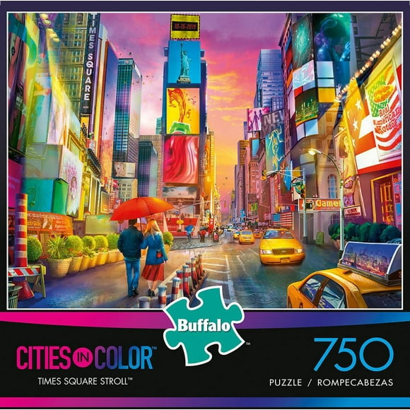 Buffalo Games Cities in Colour Times Square Stroll 750 Piece Jigsaw Puzzle