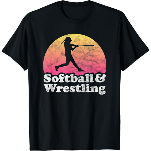 Softball and Wrestling Women or Girls Wrestler T-Shirt