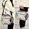 thumbnail image 5 of FORMRS Student Insulated Lunch Bag with Shoulder Strap Reusable Cooler Box for School, Cute Easter Eggs, 5 of 9