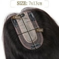 thumbnail image 3 of Hair Toppers - 7x13 cm Women's Hair Topper Clip, Natural 100% Human Hair For Women and Girls, Silk Based Clip-In Hair Extension, 3 of 12