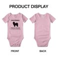 thumbnail image 3 of Warning: Protected by A Old English Sheepdog Dog Funny Baby Bodysuit Newborn Clothes (Pink,0-3 Months), 3 of 5