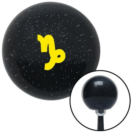 American Shifter Yellow Capricorn Black Metal Flake Shift Knob with M16 x 1.5 Insert Shifter Auto Brody