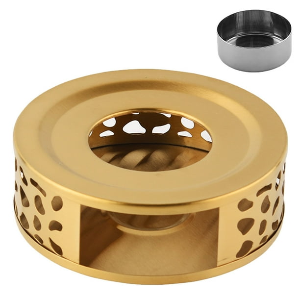 ColoMX Calentador de tetera, calentador de café, calentador de tetera de Metal, accesorio para té con portavelas
