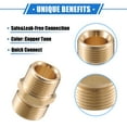 thumbnail image 3 of Unique Bargains Pressure Washer Connector Fitting G1/2" to 14mm M22x1.5 Male and Female Hose Adapter Accessories Brass, 3 of 6