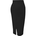 thumbnail image 2 of Women's Office Work Pencil Skirt Stretch High Waist Below Knee Bodycon for Business Casual, 2 of 10