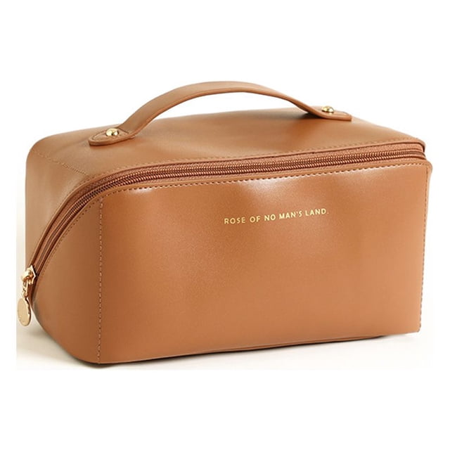 Bolsa de cosméticos de gran capacidad, portátil, de alta calidad y aspecto atractivo, para viajes, para guardar brochas de maquillaje y cosméticos
