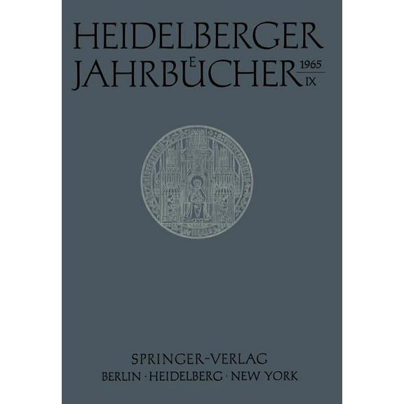Heidelberger Jahrbücher Heidelberger Jahrbücher, Book 9, (Paperback)